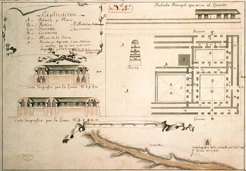 Plan of the Archaeological excavations of Palenque, Mexico, 1785